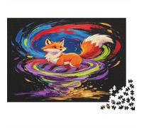Zorro Colorido Puzzle de 1000 Piezas Papel Puzzle para Adultos Estilo Artístico Relajación Enfocar Decoración Familiar Regalo Fiesta 52x38cm/1000pcs