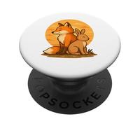 Zorro Conejo Amistad Puesta PopSockets PopGrip Adhesivo