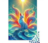 Zorro de Nueve Colas Puzzle Imposible,desafío para Adultos Entretenimiento Creativo 1000 Piezas Obra De Arte De Juego De para Adultos Y Niños 1000pcs (75x50cm)