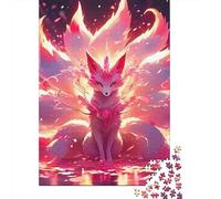 Zorro de Nueve Colas Puzzle Imposible,desafío para Adultos Juego EduGatoivo 1000 Piezas Obra De Arte De Juego De para Adultos Y Niños 1000pcs (75x50cm)