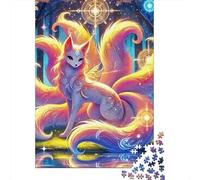 Zorro de Nueve Colas Puzzles Imposible,desafío para Adultos Entretenimiento Creativo 1000 Piezas Obra De Arte De Juego De para Adultos Y Niños Mayores De 12 Años 1000pcs (75x50cm)