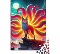 Zorro de Nueve Colas Rompecabezas Imposible,desafío for Adults Entretenimiento Creativo 1000 Piezas Obra De Arte De Juego De para Adultos Y Niños A Partir De 12 Años 1000pcs (75x50cm)