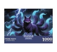 Zorro de Nueve Colas Rompecabezas Imposible,desafío para Adultos Entretenimiento Creativo 1000 Piezas Obra De Arte De Juego De para Adultos, Regalos A Partir De 14 Años 38x26cm/1000pcs
