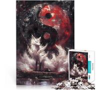 Zorro de Nueve Colas Yin Yang Rompecabezas de 1000 Piezas para Adultos Matar el Tiempo en Vacaciones en casa Gran Regalo para Juegos 38x26cm