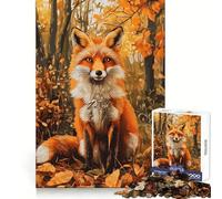 Zorro de otoño en el Bosque - Rompecabezas de 1000 Piezas para adolescentesPiensa Que el Tiempo de Entrenamiento está Bien empleadoBordes definidosRegalo Festivo (38x26cm)