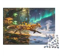 Zorro del Bosque Puzzle de 1000 Piezas Papel para Adultos Escena Natural Fantástica Juego de Puzzle 1000 Piezas Relajación Enfocar Decorar Regalo 38x26cm/1000pcs