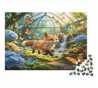 Zorro del Bosque Puzzle para Adultos Puzzle de 1000 Piezas Papel Ecología Natural Invernadero de Cristal Relajación Hogar Regalo 52x38cm/1000pcs