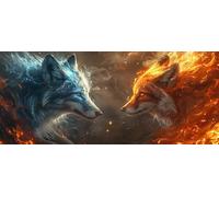 Zorro Diamond Painting Grande 100x200cm, 5D Diamond Painting Adultos Flame, DIY Manualidades Adultos Kit Punto de Cruz, Cuadro Diamantes de Imitación Kit Bordado, Decoracion Hogar Regalo Z-8750