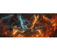 Zorro Diamond Painting Grande 50x100cm, 5D Diamond Painting Adultos SueñO, DIY Manualidades Adultos Kit Punto de Cruz, Cuadro Diamantes de Imitación Kit Bordado, Decoracion Hogar Regalo 8-6841
