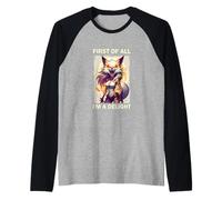 Zorro Divertido- En Primer Lugar Soy una Delicia - Angry Fox Camiseta Manga Raglan