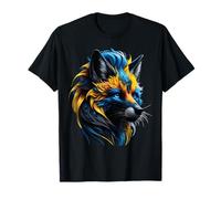 Zorro Divertido Zorro Arte Amante De Los Animales Salvajes Camiseta