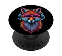 Zorro Divertido Zorro Arte Amante De Los Animales Salvajes PopSockets PopGrip Adhesivo