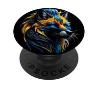 Zorro Divertido Zorro Arte Amante De Los Animales Salvajes PopSockets PopGrip Adhesivo