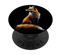 Zorro Divertido Zorro Arte Amante De Los Animales Salvajes PopSockets PopGrip Adhesivo