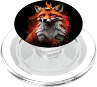 Zorro Divertido Zorro Arte Amante De Los Animales Salvajes PopSockets PopGrip para MagSafe