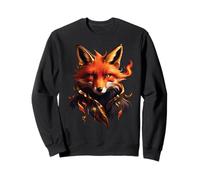 Zorro Divertido Zorro Arte Amante De Los Animales Salvajes Sudadera