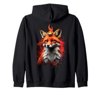 Zorro Divertido Zorro Arte Amante De Los Animales Salvajes Sudadera con Capucha