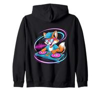 Zorro Dj En Acción Con Música Vibrante Sudadera con Capucha