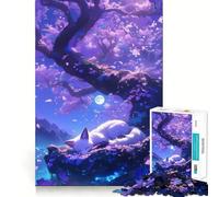 Zorro durmiendo Entre Flores, Rompecabezas de 1000 Piezas para Adolescentes, Juguete antiestrés, Corte preciso, Lista de Deseos de Papá Noel 38x52cm