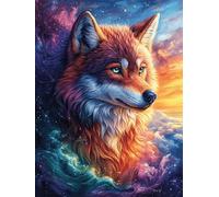 Zorro en Bosque mágico al Atardecer Puzzles 300 Piezas Juguete Educativo 3D Fauna Mascotas Rompecabezas Familiar para Toda La Familia Entretenimiento Creativo Decorativo 300 PCS