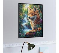 Zorro en el Arroyo Puzzle 500 Piezas Impossible Creativo Único Animales de paisajes Naturales Rompecabezas 3D Obra De Arte para Toda La Familia Juguete Educativo Decoración 500 PCS