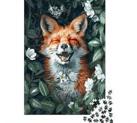 Zorro en Medio de Flores 1000 Piezas Stock De Cartas Premium Rompecabezas De Bricolaje Niños Principiantes Desafío Juego Educativo Alivio del Estrés 70x50cm/1000pcs