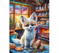 Zorro en una habitación acogedora Puzzles 300 Piezas Maquetas Educativas Avanzadas Cuento de hadas acompañante adorable Desafío Intelectual Para Familia DIY Creativo Construir Juguete Educativo 300 PC