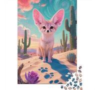 Zorro Fennec Puzzle 1000 Piezas De Madera | Desafío Creativo para Adultos Y Adolescentes | Aprende Jugando con Rompecabezas De Desafiando