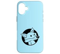 Zorro Fresco Rojo en un Agujero Animal Salvaje Mirada Cara Cabeza Dibujos Animados Carcasa para iPhone 16 Plus