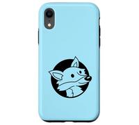 Zorro Fresco Rojo en un Agujero Animal Salvaje Mirada Cara Cabeza Dibujos Animados Carcasa para iPhone XR