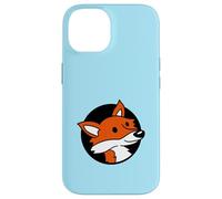 Zorro Fresco Rojo en un Agujero Animal Salvaje Mirada Cara Cabeza Dibujos Animados Carcasa para iPhone 14