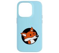 Zorro Fresco Rojo en un Agujero Animal Salvaje Mirada Cara Cabeza Dibujos Animados Carcasa para iPhone 14 Pro