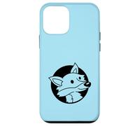 Zorro Fresco Rojo en un Agujero Animal Salvaje Mirada Cara Cabeza Dibujos Animados Carcasa para iPhone 12 Mini