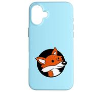 Zorro Fresco Rojo en un Agujero Animal Salvaje Mirada Cara Cabeza Dibujos Animados Carcasa para iPhone 16 Plus