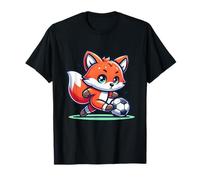 Zorro Futbolista Adorable con Pelota en el Juego Camiseta