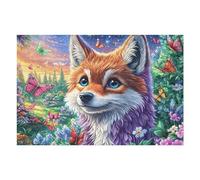 Zorro Galaxia Bosque Puzzle 1000 Piezas Alivio De Estrés Rompecabezas para Hombres Y Mujeres Decoración Hogar Estera Portátil 3D Moderno 1000 PCS