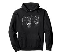 Zorro Gemelo con Sombras de Vida Silvestre Nocturna espíritu Sudadera con Capucha