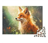 Zorro luz del Bosque Puzzle 1000 Piezas De Cartón Grueso Rompecabezas Anti Estrés Adultos para Cuadro para Decorar como Regalo Original 52x38cm/1000pcs