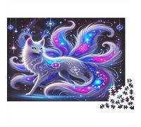 Zorro mágico de Nueve Colas Puzzle de 1000 Piezas Puzzle para Adultos Papel Escena de Cielo Estrellado Puzzle para Toda la Familia Decoración Regalo 70x50cm/1000pcs