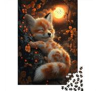 Zorro Naranja árbol sueño Puzzle para Adultos Puzzle de 1000 Piezas Bosque Nocturno Relajante Interacción Familiar Decoración Regalo 70x50cm/1000pcs