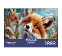 Zorro Puzzle Imposible,desafío for Adults Flor de Hierba Pradera 1000 Piezas Obra De Arte De Juego De para Adultos Y Niños A Partir De 12 Años 70x50cm/1000pcs