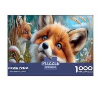 Zorro Puzzle Imposible,desafío para Adultos Flor de Hierba Pradera 1000 Piezas Obra De Arte De Juego De para Adultos, Regalos A Partir De 14 Años 38x26cm/1000pcs