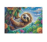 Zorro Rojo del Bosque Rompecabezas 300 Piezas Cartón para Toda La Familia Pintura al Óleo de Animal de Compañía Juego Compartir Estimulación Cognitiva Regalo Fin De Año Mejor Valorado 300 PCS