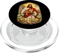 Zorro Rojo Él ha resucitado Resurrección de Pascua Derrotado Cruz PopSockets PopGrip para MagSafe