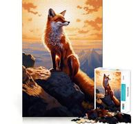 Zorro Rojo en el Bosque, Rompecabezas de 1000 Piezas para Adultos, Regalo, desafío Mental, Juguete fácil, Ocio, Corte preciso, (38x26cm)