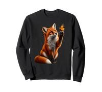 Zorro Rojo Mariposa Fauna Silvestre Sudadera