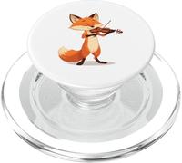 Zorro Tocando el violín - Diseño Musical del Bosque PopSockets PopGrip para MagSafe