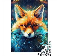 Zorro Vivo Puzzle de 1000 Piezas Papel para Adultos Arte Animal Fantasía Relajante Decoración Hogar Regalo Familiar 70x50cm/1000pcs