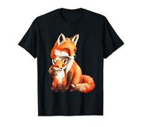 Zorro zorros mamá niño papá niño mujeres niños hombres Fox Camiseta