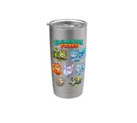 Zorros Elementales Tierra Fuego Agua Hielo Kawaii Zorro Peludo Vaso térmico de acero inoxidable de doble pared